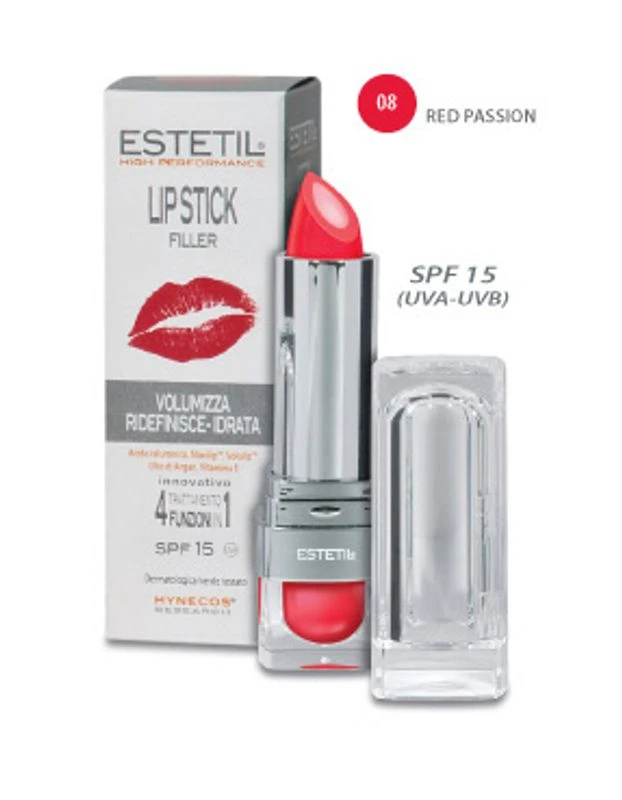 Estetil LipStick Filler 4in1 Colore 08 Red Passion 2 Estetil LipStick Filler 4in1 Colore 08 Red Passion