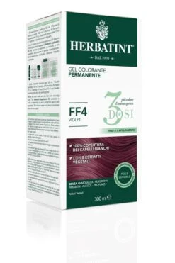 Herbatint Tinta Per Capelli Gel Colorante Permanente 3Dosi FF4 Violetto 300ml