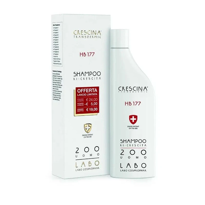 Crescina Transdermic HB 177 Shampoo Ri-crescita 200 Uomo 150ml 3 Crescina Transdermic HB 177 Shampoo Ri-crescita 200 Uomo 150ml