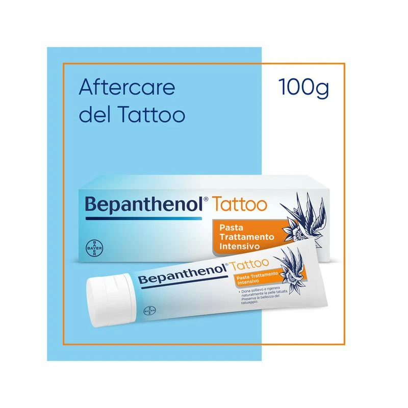 Bayer Bepanthenol Tattoo Pasta Trattamento Intensivo Tatuaggio 100g 4 Bayer Bepanthenol Tattoo Pasta Trattamento Intensivo Tatuaggio 100g - immagine 2