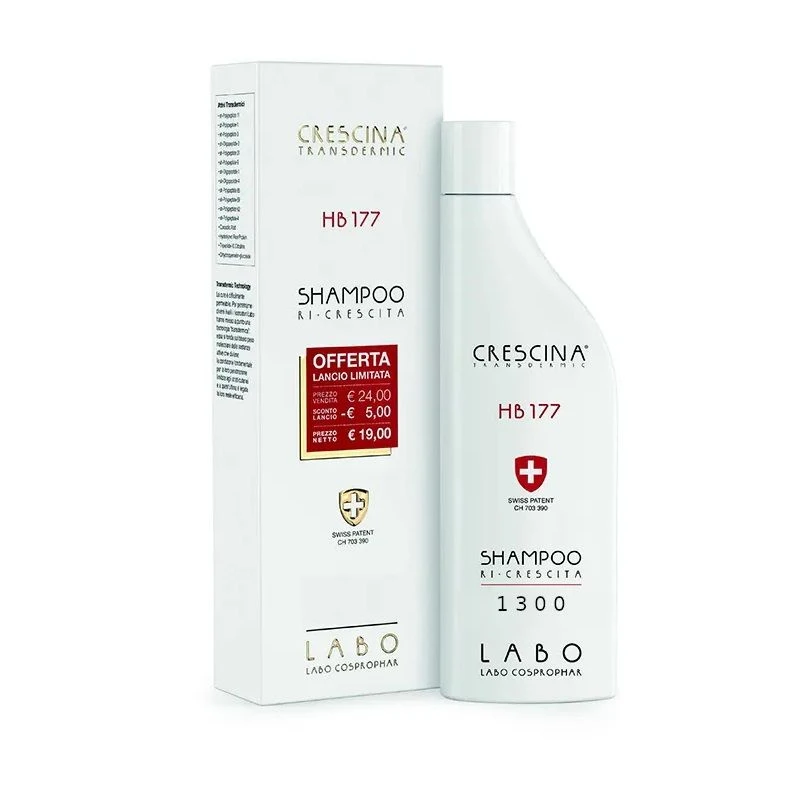 Crescina Transdermic HB 177 Shampoo Ri-crescita 1300 Donna 150ml 3 Crescina Transdermic HB 177 Shampoo Ri-crescita 1300 Donna 150ml